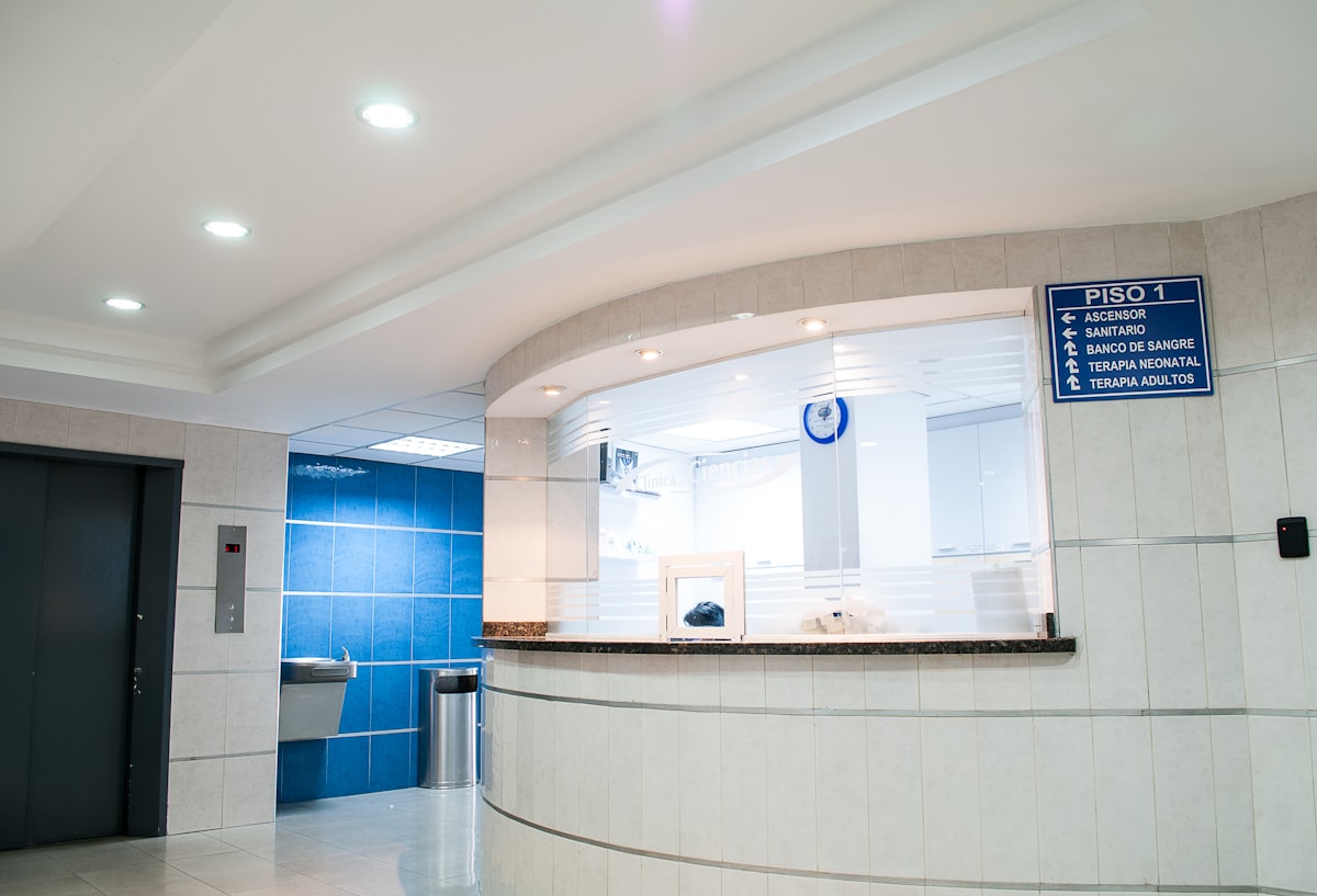 Recepción de un centro médico